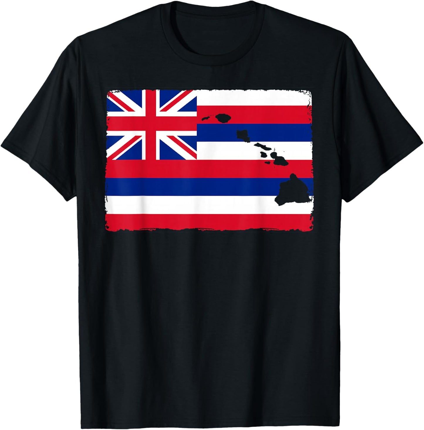 Hawai'i The Aloha State Flag by Hawaii Nei All Day T-Shirt - T-Shirt | Black