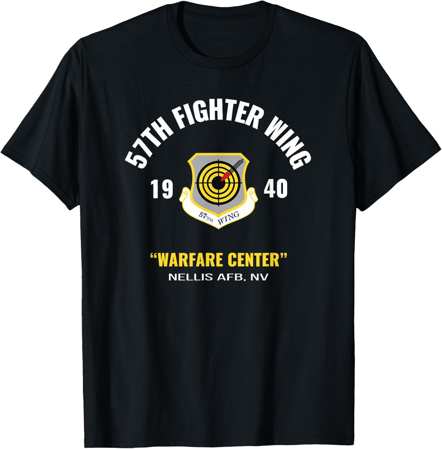 Military 57th Fighter Wing T-Shirt - T-Shirt | Black