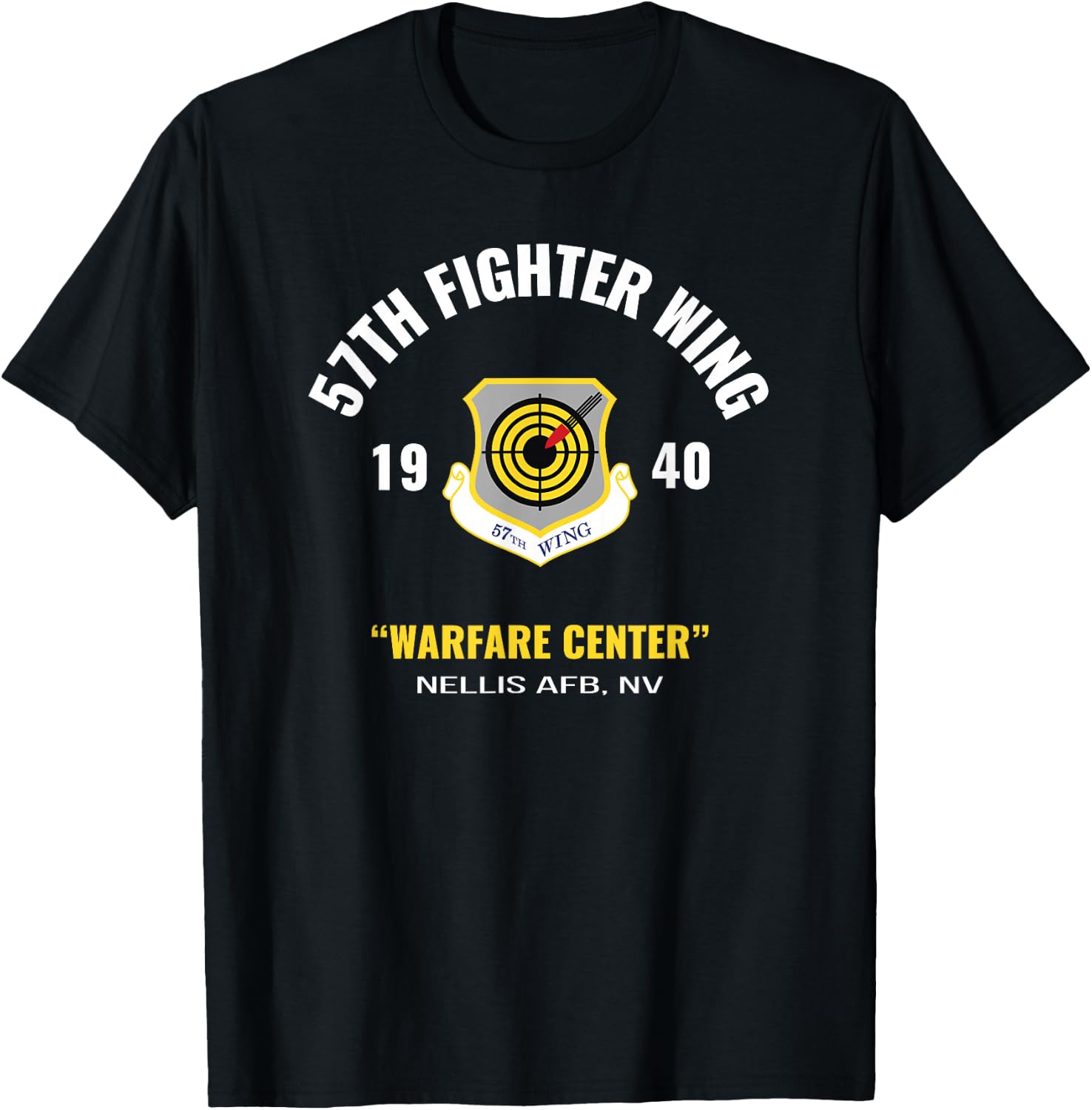 Military 57th Fighter Wing T-Shirt - T-Shirt | Black