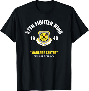 Military 57th Fighter Wing T-Shirt - T-Shirt | Black