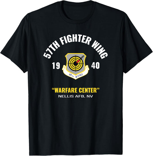 Military 57th Fighter Wing T-Shirt - T-Shirt | Black