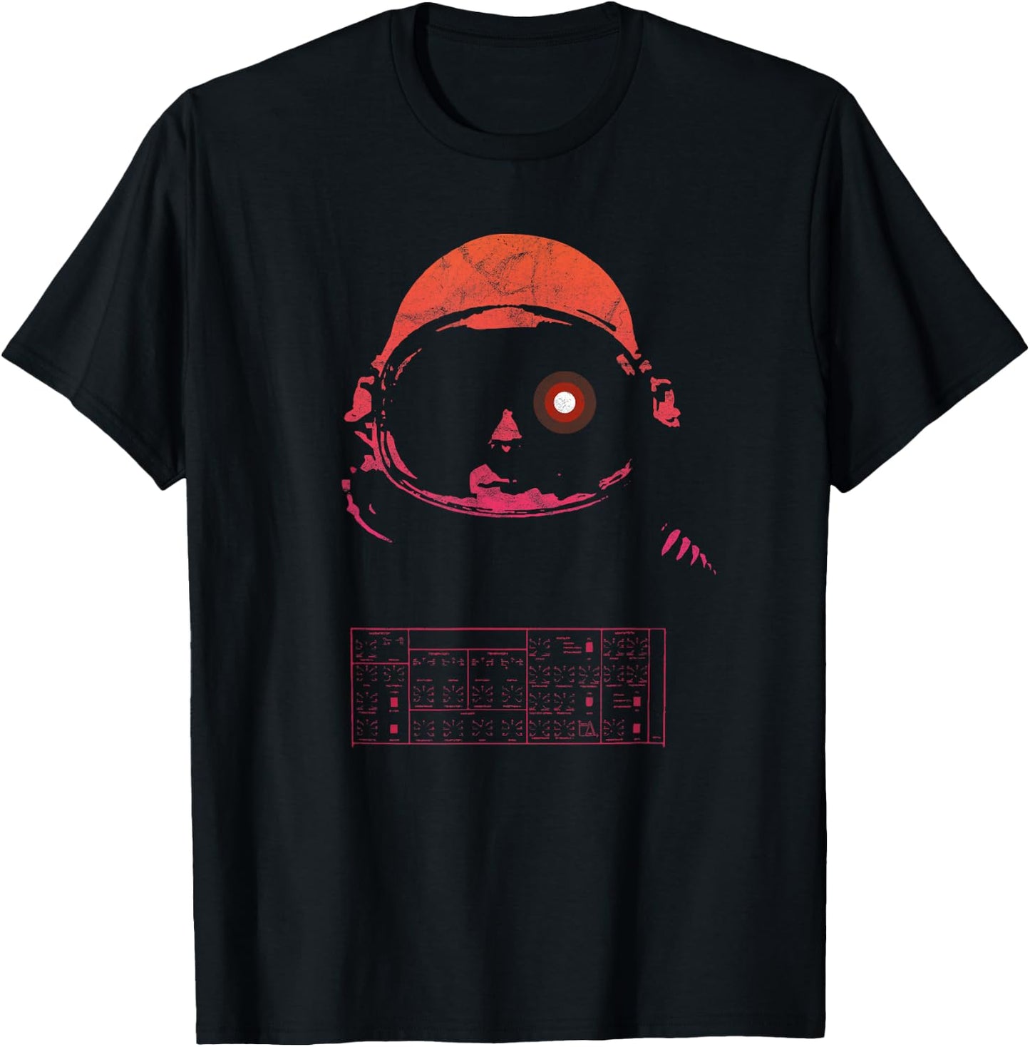 Synthwave Retrowave Aesthetic Vintage Astronaut Synth Space T-Shirt - T-Shirt | Black