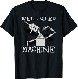 Tin Man Art-Well Oiled Machine Retro Wizard Of Oz T-Shirt - T-Shirt | Black