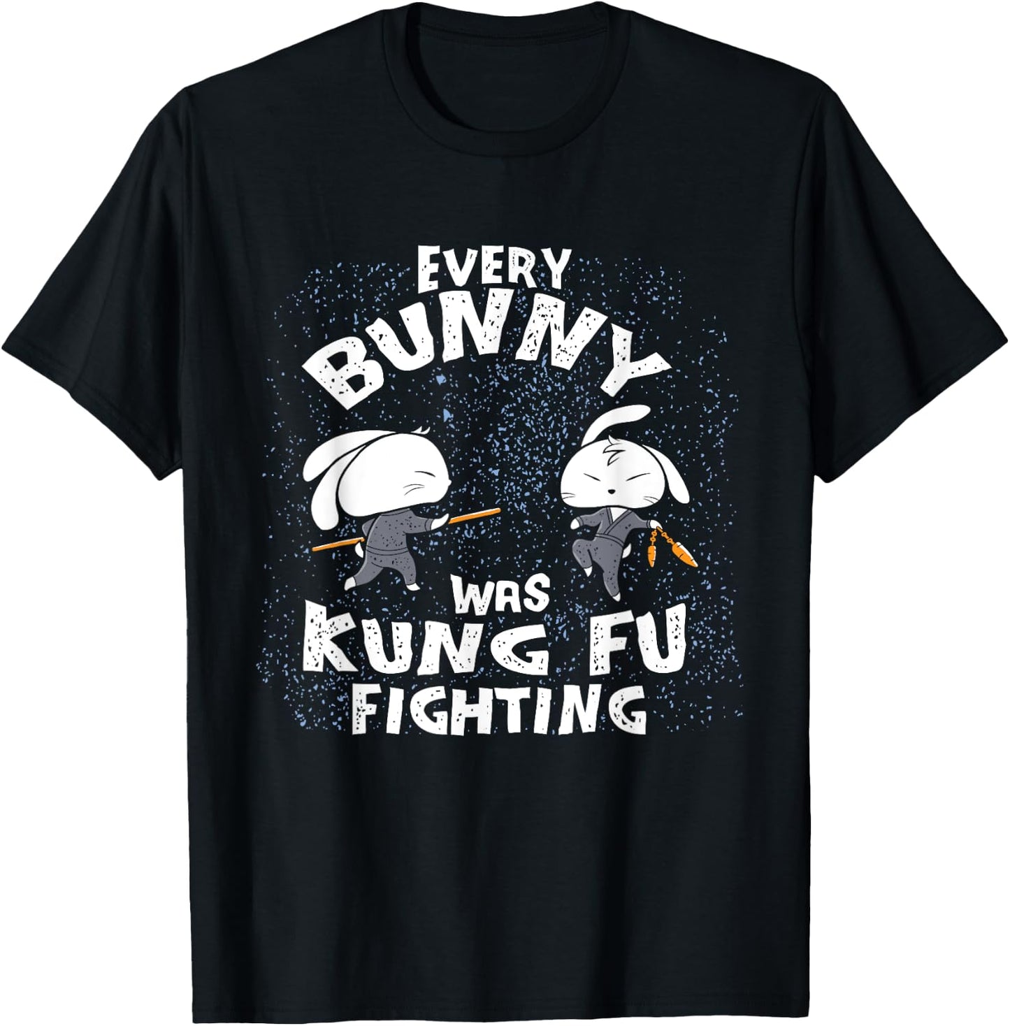 Every Bunny Was Kung Fu Fighting Ninja Easter Bunnies Rabbit T-Shirt - T-Shirt | Black