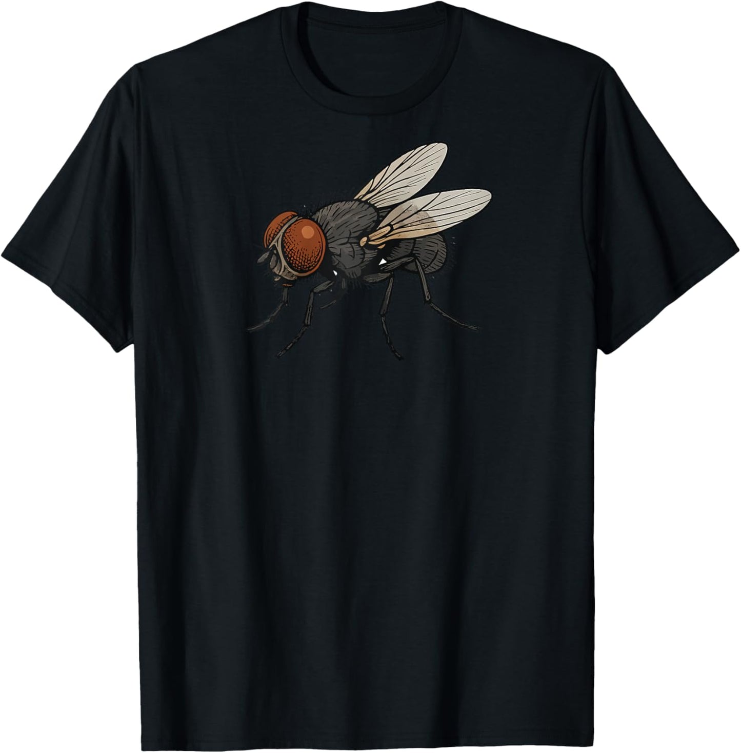 Fly Common House Fly Insect Costume Biology Raglan Baseball T-Shirt - T-Shirt | Black