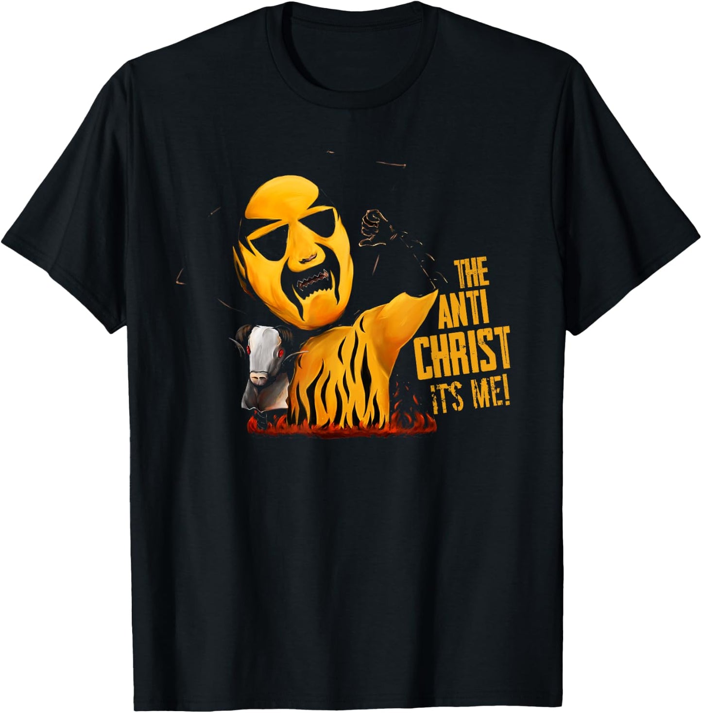 Lucha Libre Antichrist Luchador T Shirt T-Shirt - T-Shirt | Black
