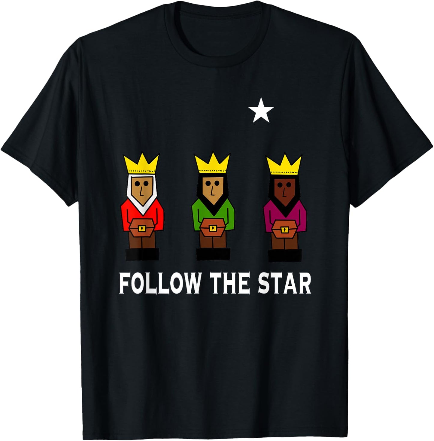 Follow the star tres reyes magos T-Shirt - T-Shirt | Black