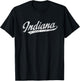 Indiana IN Vintage Sports Script Retro T-Shirt - T-Shirt | Black