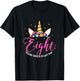 8 Years Old Birthday Girl Gifts Unicorn 8th Birthday T-Shirt - T-Shirt | Black