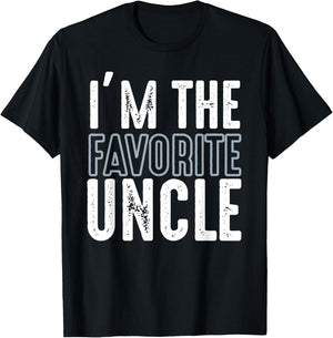 I'm The Favorite Uncle Funny Quotes Family Gift T-Shirt - T-Shirt | Black