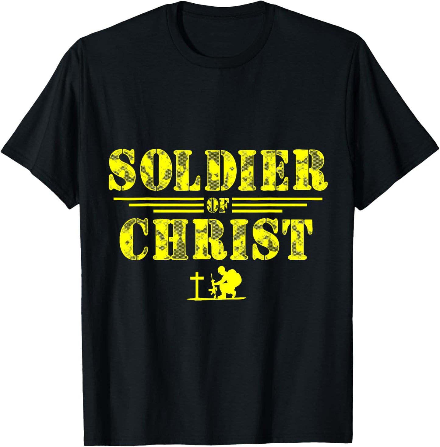 Soldier of Christ Faith-Based | Christian Graphic T-Shirt - T-Shirt | Black