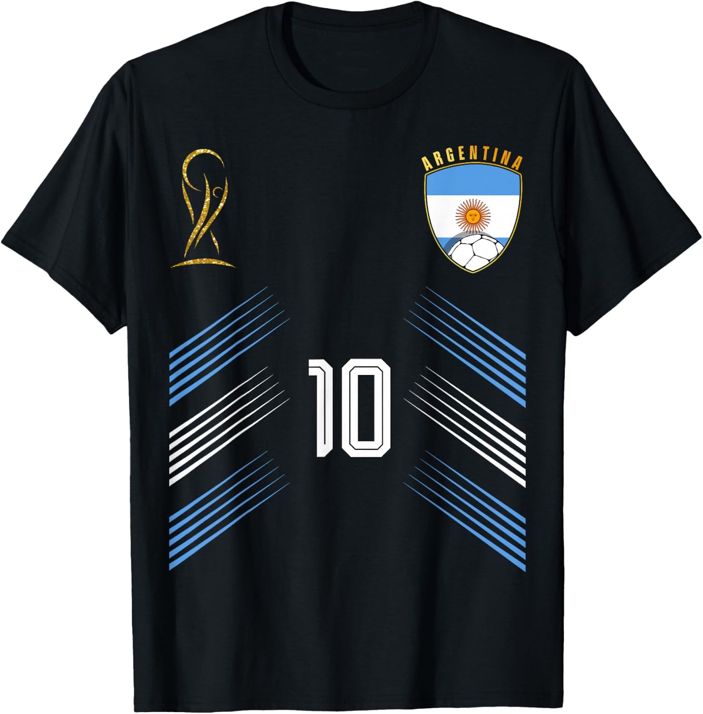 Argentina Flag Argentinian Pride Lovers Retro T-Shirt - T-Shirt | Black