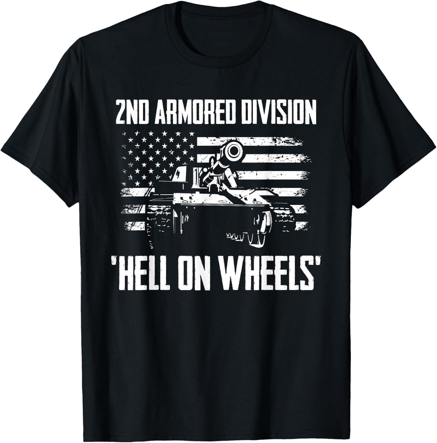 2nd Armored Division Hell On Wheels T-Shirt - T-Shirt | Black