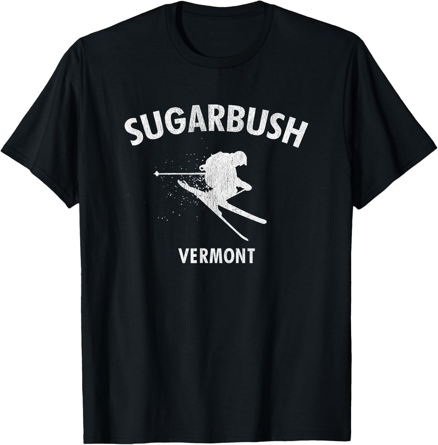 Sugarbush Skiing Vermont Ski T-Shirt - T-Shirt | Black