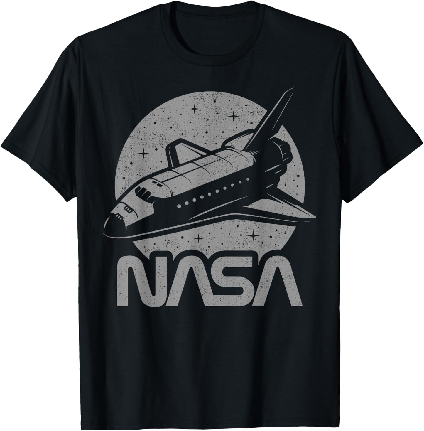 NASA Space Shuttle Moon and Stars T-Shirt - T-Shirt | Black