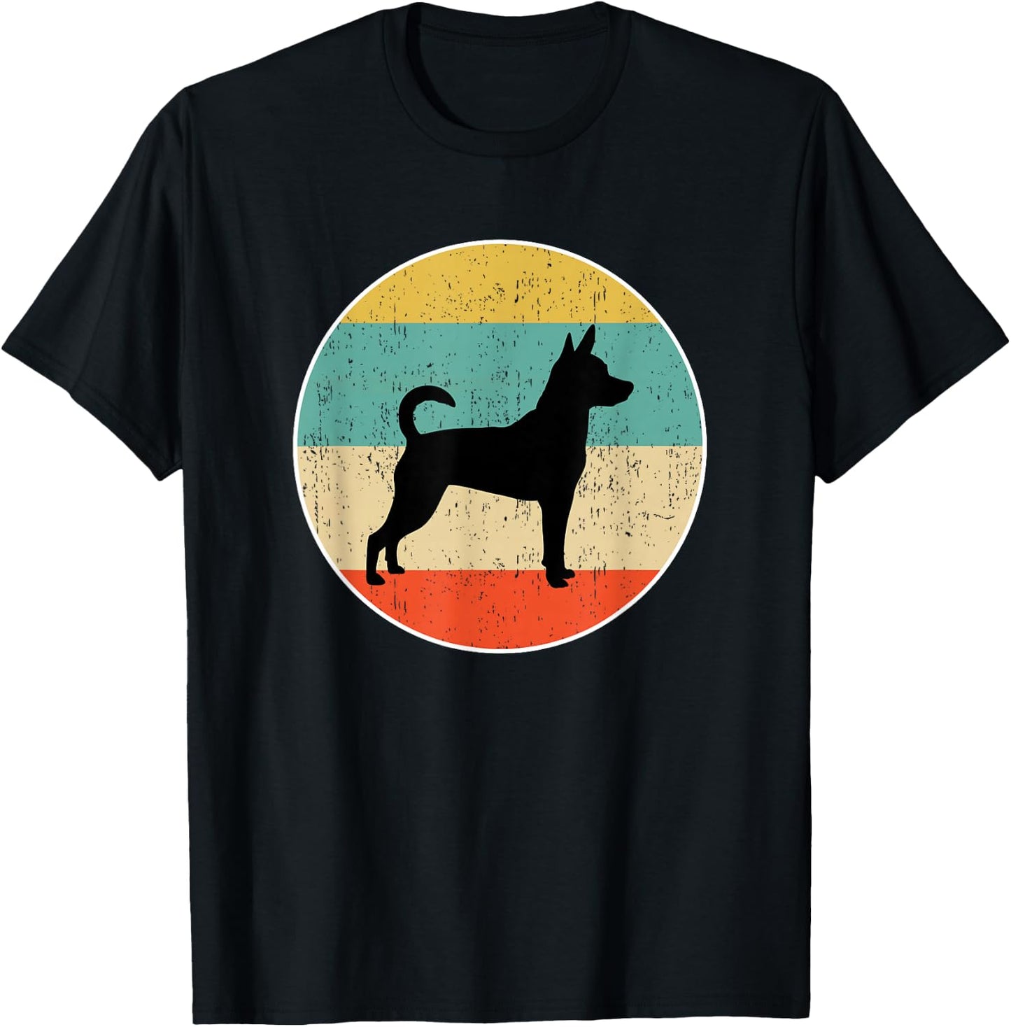 Rat Terrier Shirts & Gifts -Adults, Kids Black Cotton Blend Retro Graphic T-Shirt - T-Shirt | Black