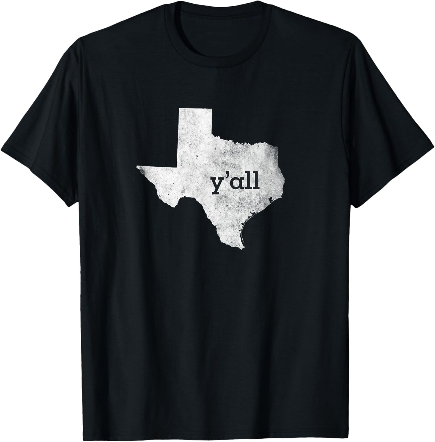 Vintage Texas - State of Texas Y'all Yall T-Shirt - T-Shirt | Black