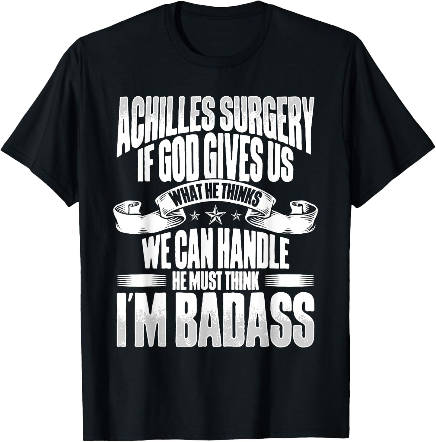 Achilles Tear Surgery Recovery Get Well Achilles Surgery T-Shirt - T-Shirt | Black