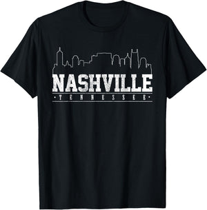 Nashville Tennessee City of Music Skyline T-Shirt - T-Shirt | Black