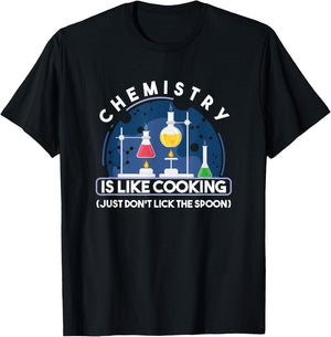Chemistry Main Compartment Chemist Chemistry is Like Cooking Teacher T-Shirt - T-Shirt | Black
