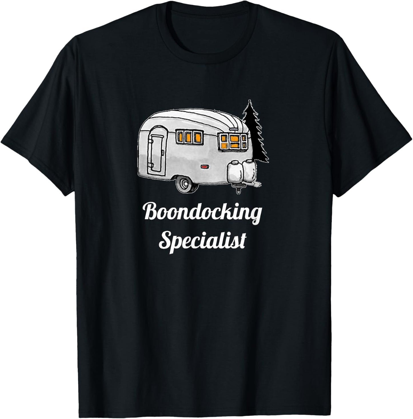 Boondocking Specialist Camping Shirt for Wanderers T-Shirt - T-Shirt | Black