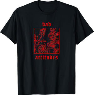 Bad Attitudes Roses Aesthetic Clothing Soft Grunge Women Men T-Shirt - T-Shirt | Black