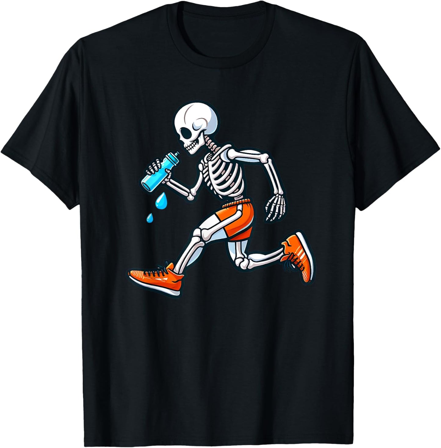 Running Skeleton Halloween Costume Spooky Runners Lover T-Shirt - T-Shirt | Black