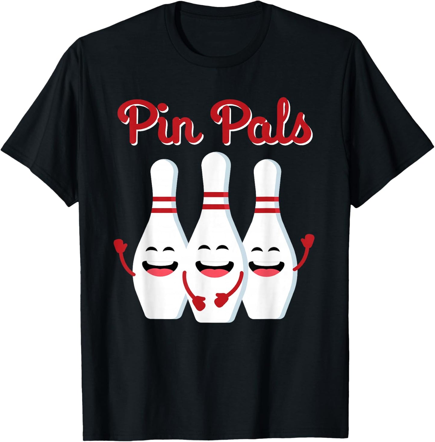 Pin Pals Cute Bowling Shirt Women and Kids T-Shirt - T-Shirt | Black