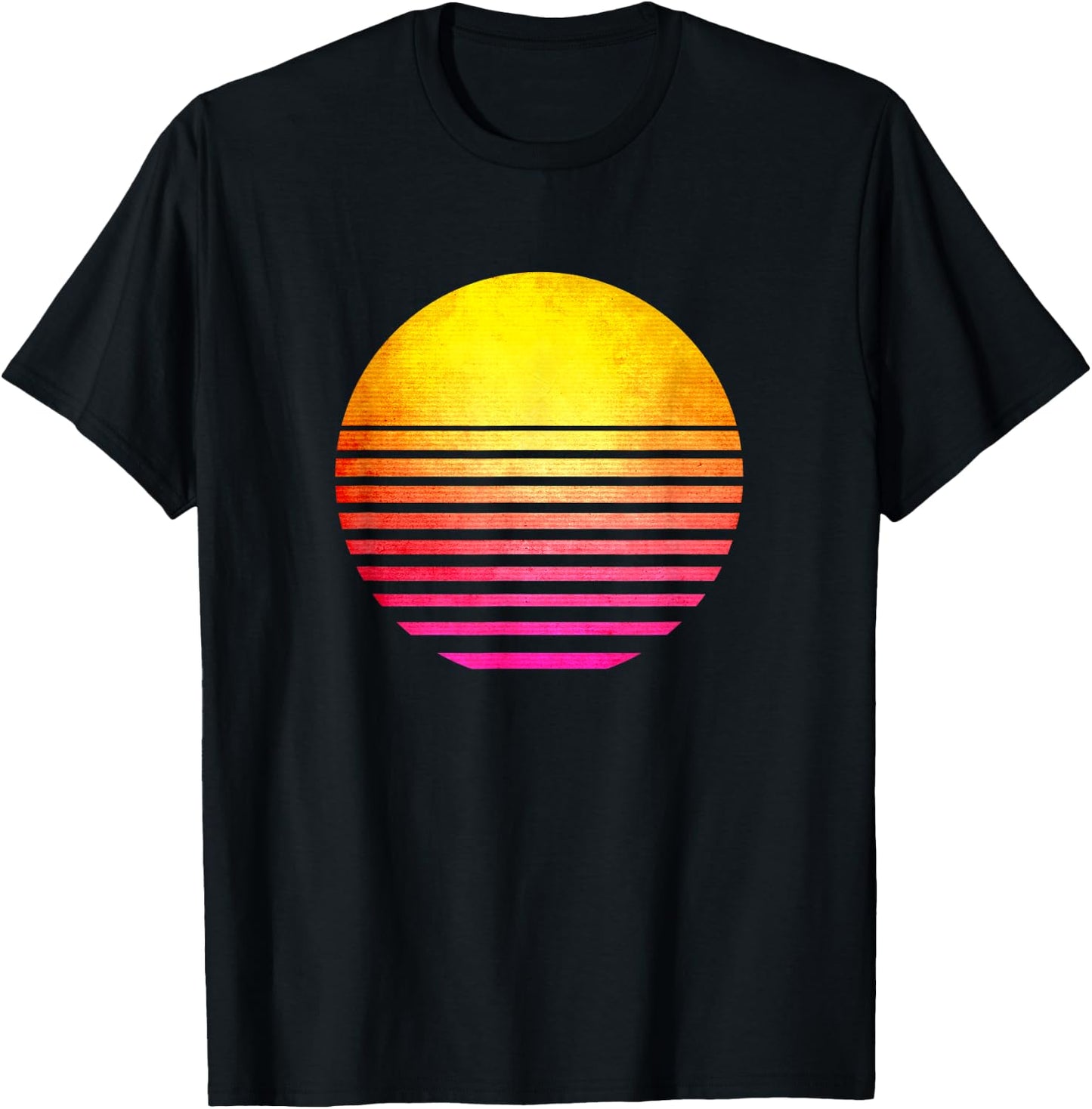 Retro Sun Outrun women, gym workout T-Shirt - T-Shirt | Black