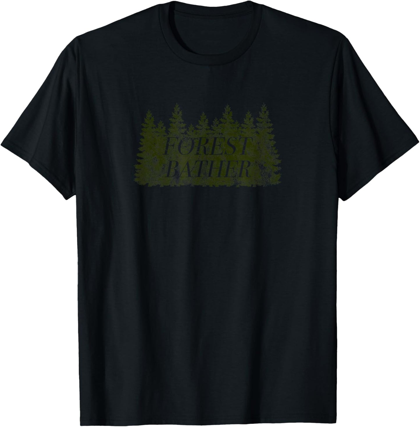 Forest Bather, Forest bathing, Forest therapy, Shinrin Yoku T-Shirt - T-Shirt | Black