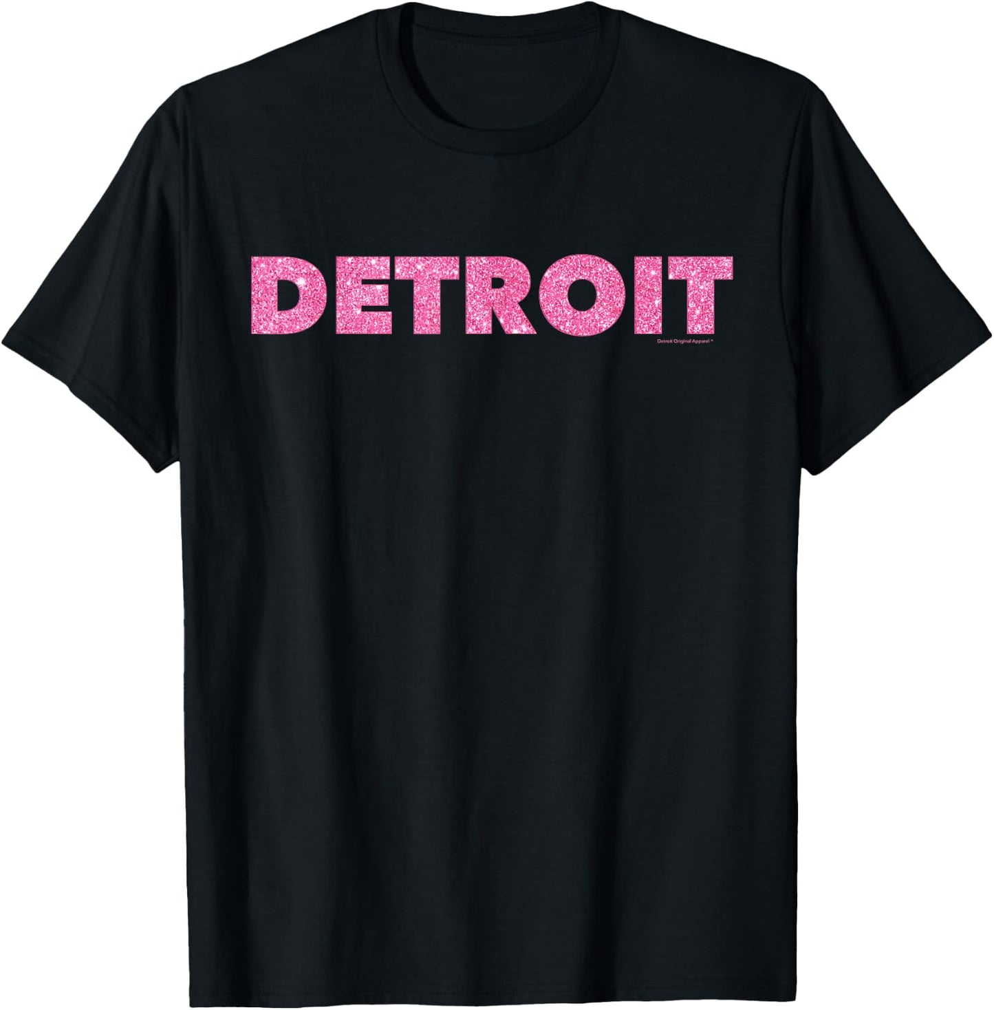 DETROIT PINK Shirt, Motor City Michigan T-Shirt - T-Shirt | Black