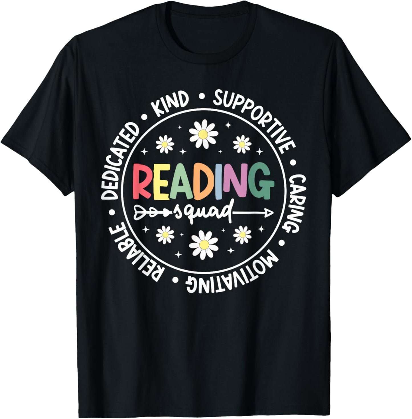 Reading Squad Reading Specialist Team Reading Specialists T-Shirt - T-Shirt | Black