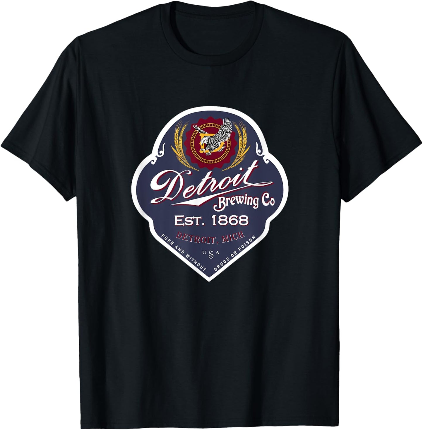 Prohibition Era Detroit Brewing Company T-Shirt - T-Shirt | Black