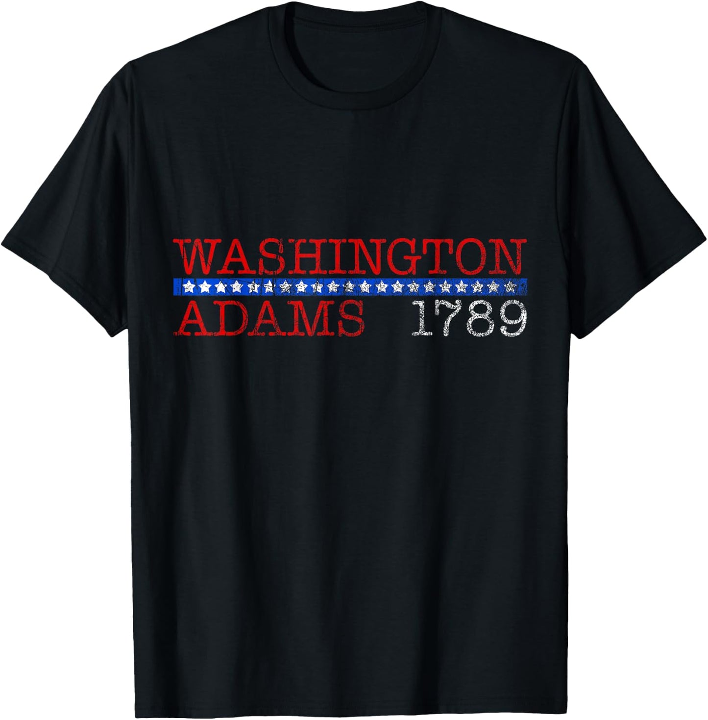 George Washington and John Adams Campaign - 1789 T-Shirt - T-Shirt | Black