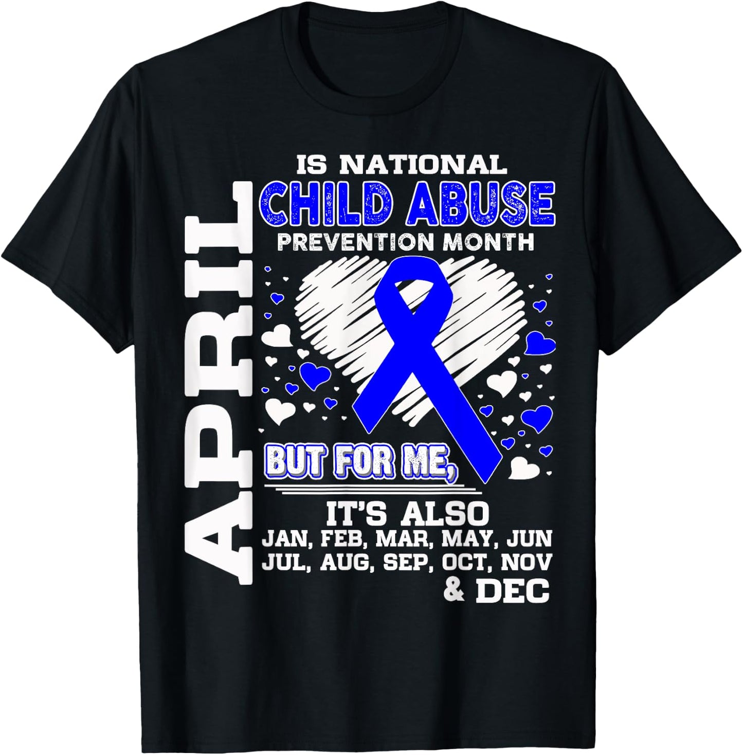 April is National Child Abuse Prevention Month Shirt T-Shirt - T-Shirt | Black