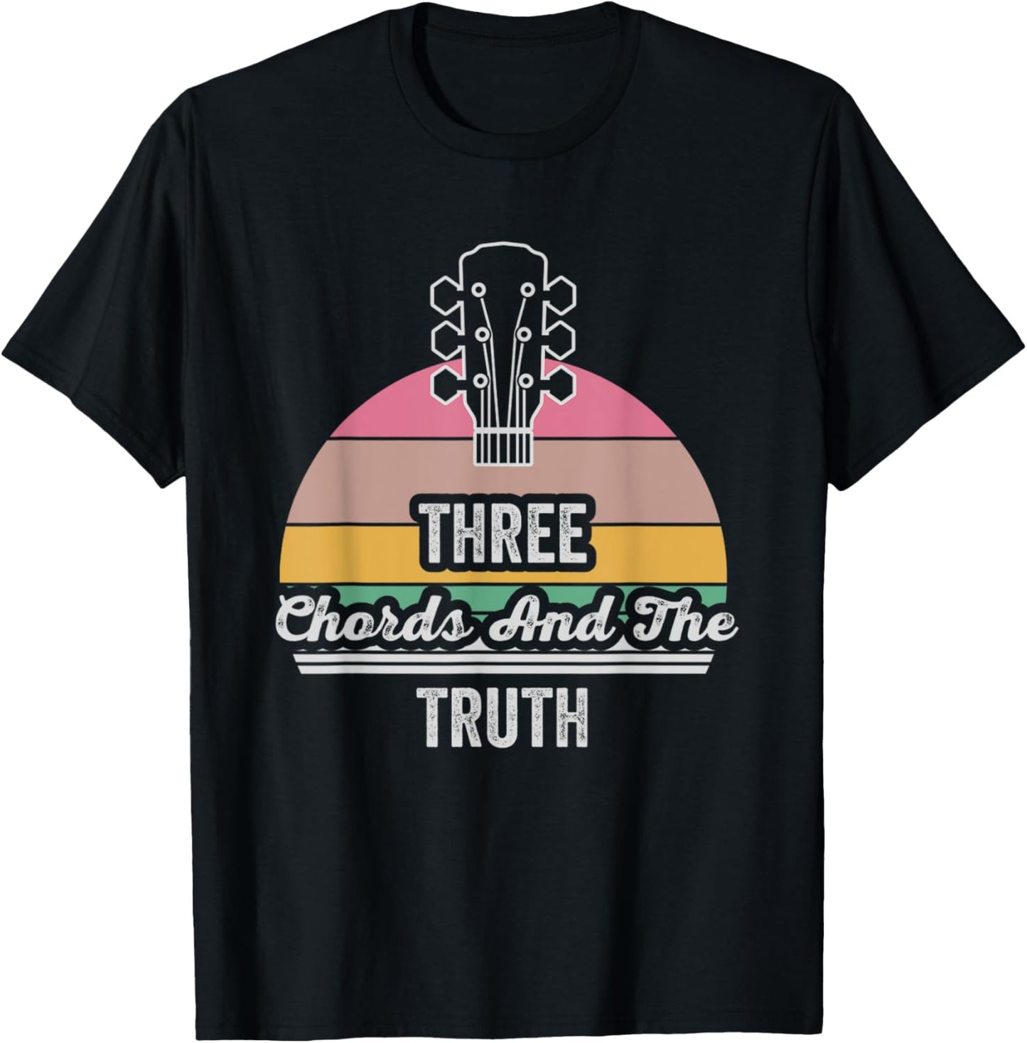 Three Chords And The Truth Guitar T-Shirt - T-Shirt | Black