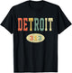Detroit Shirt Area Code 313 Retro 70s Colors T-Shirt - T-Shirt | Black
