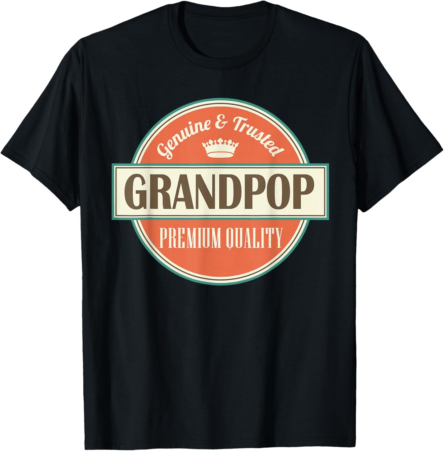 Grandpop Grandpa Fathers Day Gift T-Shirt - T-Shirt | Black