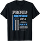 Proud Brother of Police Officer T-Shirt - T-Shirt | Black