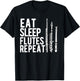 Flute Players Women Girl Mom Daughter Flutist Marching Band T-Shirt - T-Shirt | Black