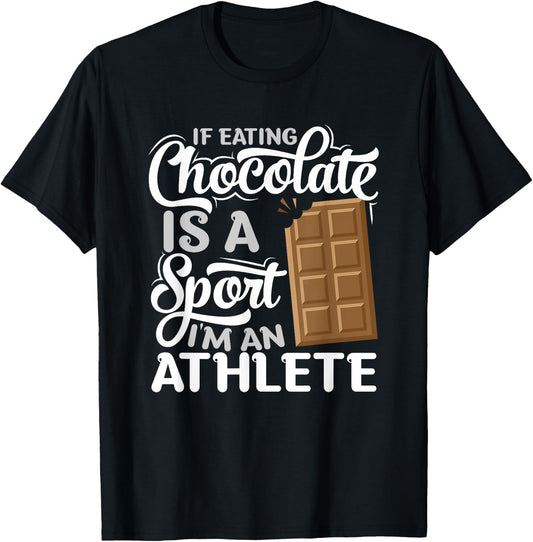 Choco Bar Chocoholic Fitness Athlete - Funny Chocolate T-Shirt - T-Shirt | Black