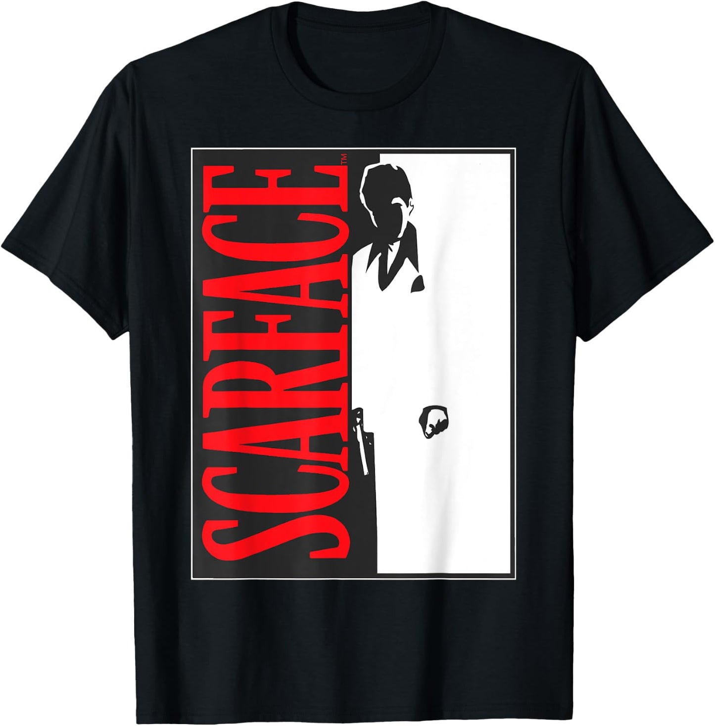 Scarface Black and White Movie Poster Graphic T-Shirt - T-Shirt | Black