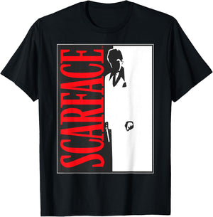 Scarface Black and White Movie Poster Graphic T-Shirt - T-Shirt | Black