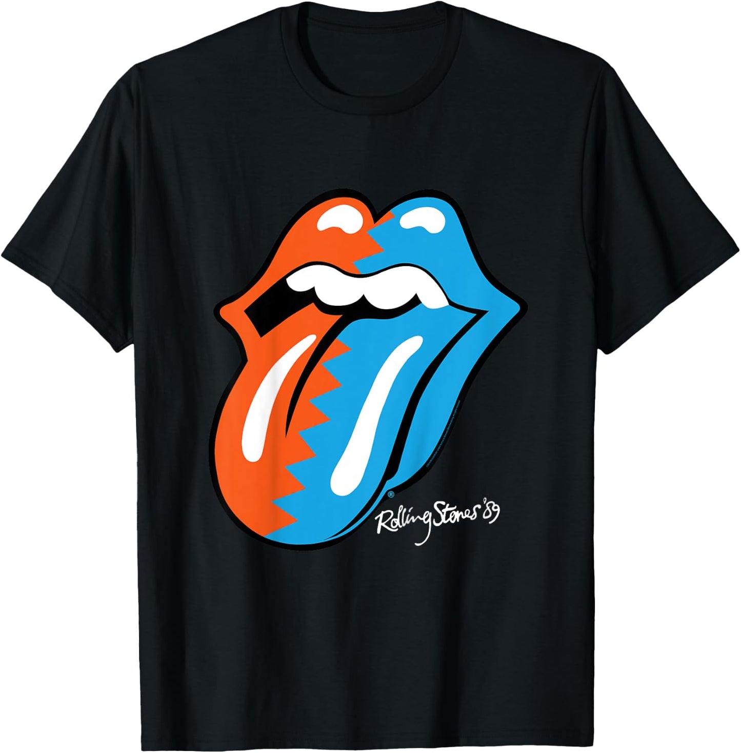 The Rolling Stones Zig Zag 89 Tongue T-Shirt - T-Shirt | Black
