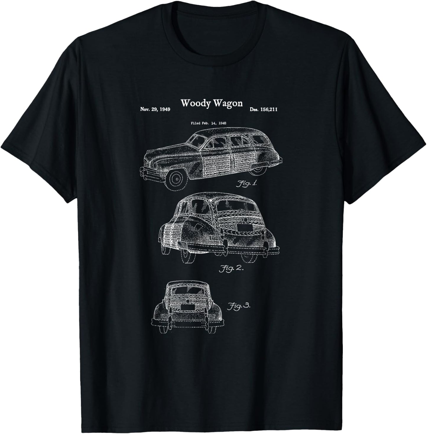 Vintage Woody Station Wagon Shirt - Woodie Automobile Car T-Shirt - T-Shirt | Black