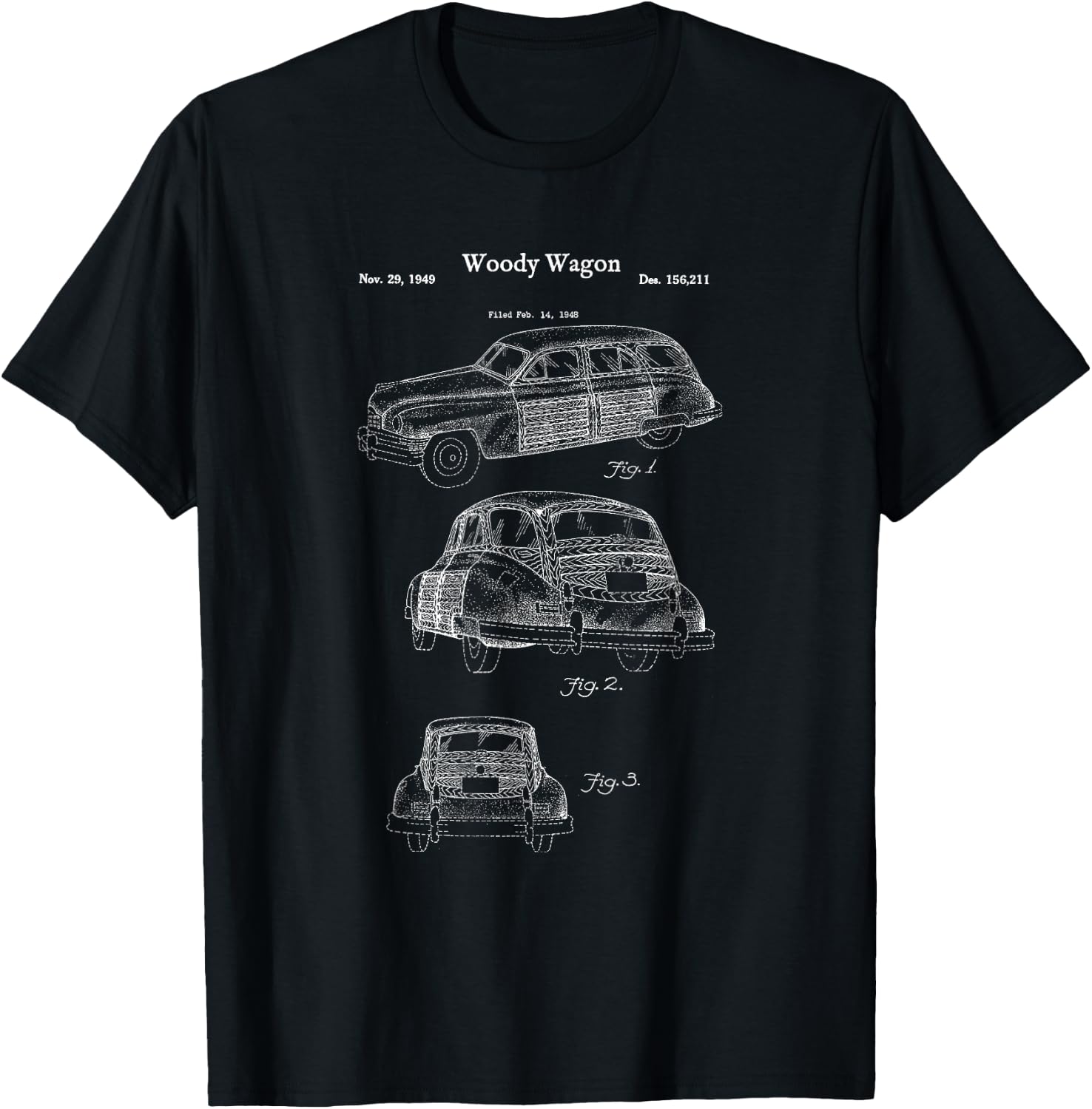 Vintage Woody Station Wagon Shirt - Woodie Automobile Car T-Shirt - T-Shirt | Black