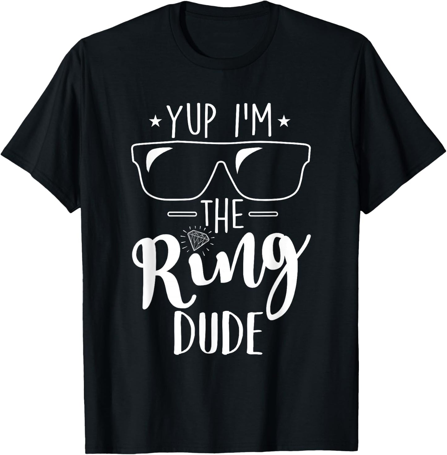 Yup I'm The Ring Dude Funny Ring Bearer Wedding Gift Small T-Shirt - T-Shirt | Black