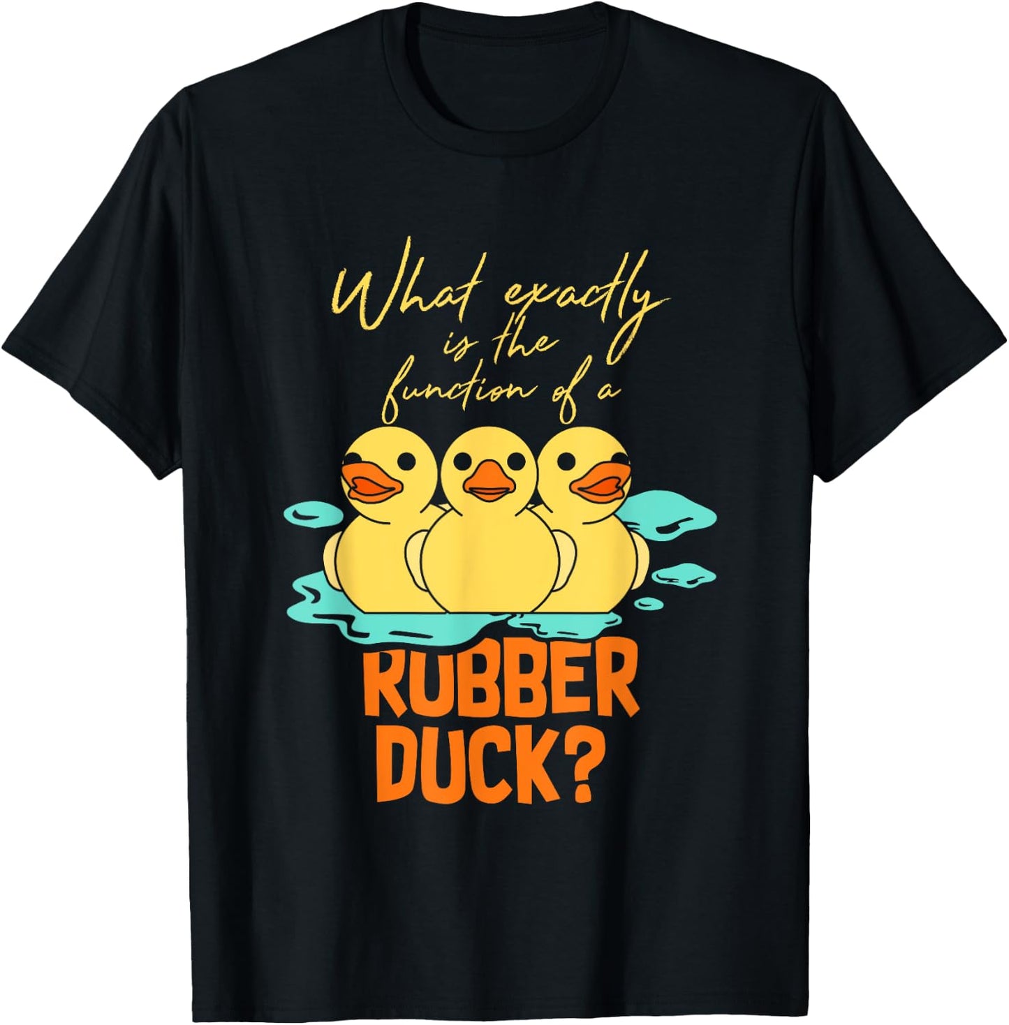 Rubber Duck Funny Animal Gift -Kids Black Small Classic Fit Short Sleeve T Back All Seasons T-Shirt - T-Shirt | Black