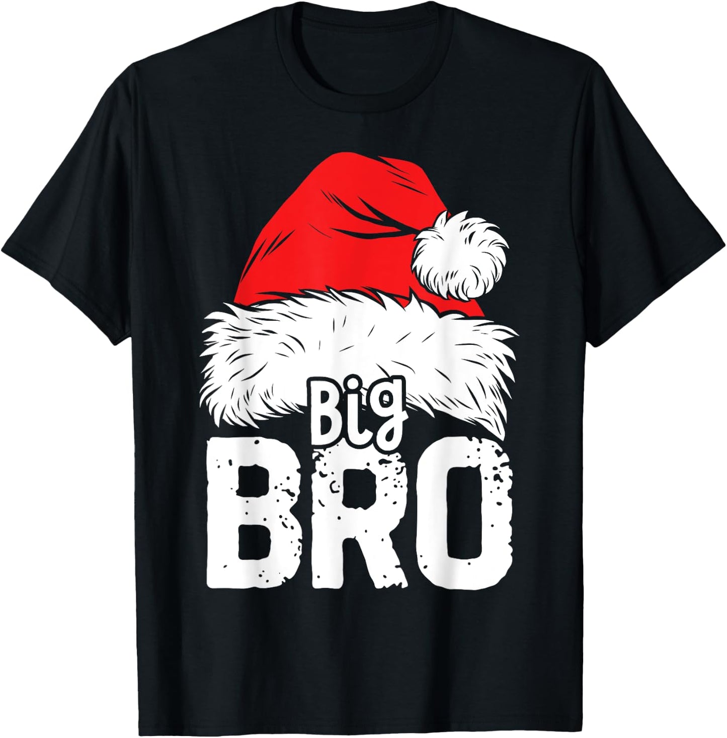 Brother Big Santa Christmas Family Matching Pyjamas Xmas Bro T-Shirt - T-Shirt | Black