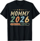 Vintage Mommy 2026 Loading Pregnancy Announcement T-Shirt - T-Shirt | Black